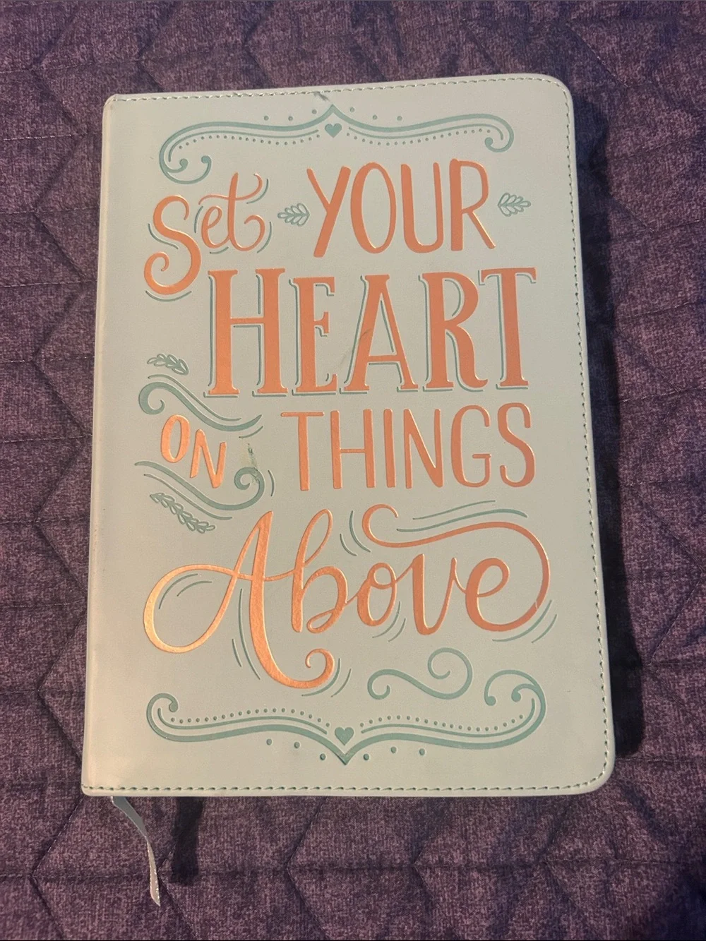 Inspirational Journal - Set Your Heart on Things Above (Light Green)